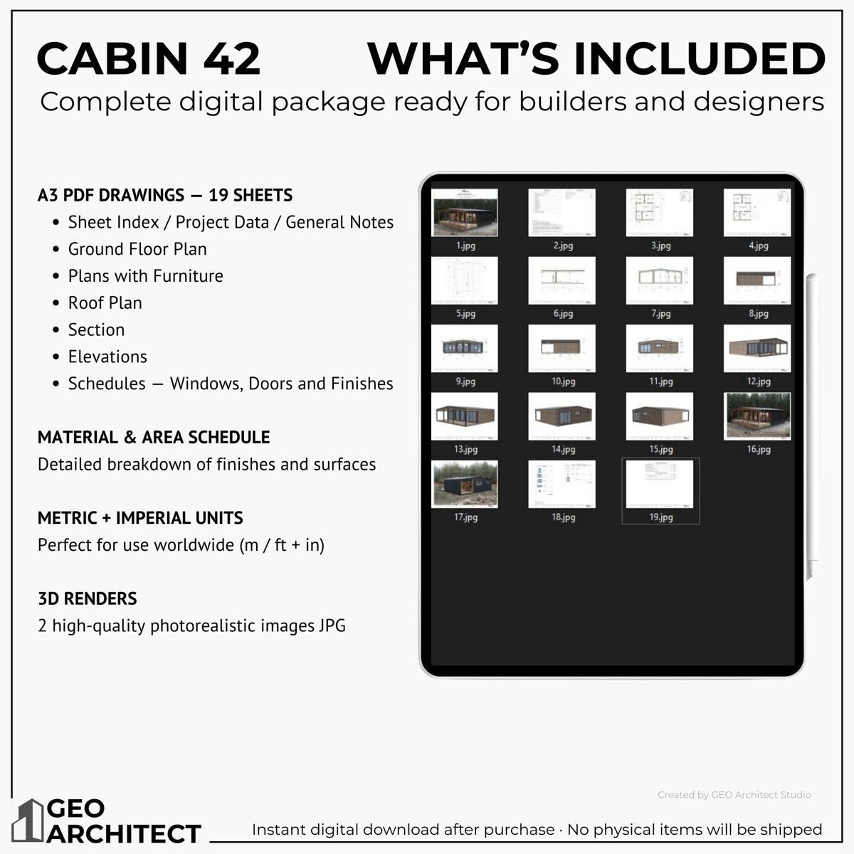 Cabin 42 drawing sheet 3