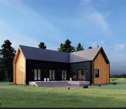 Barn 150 house plan render