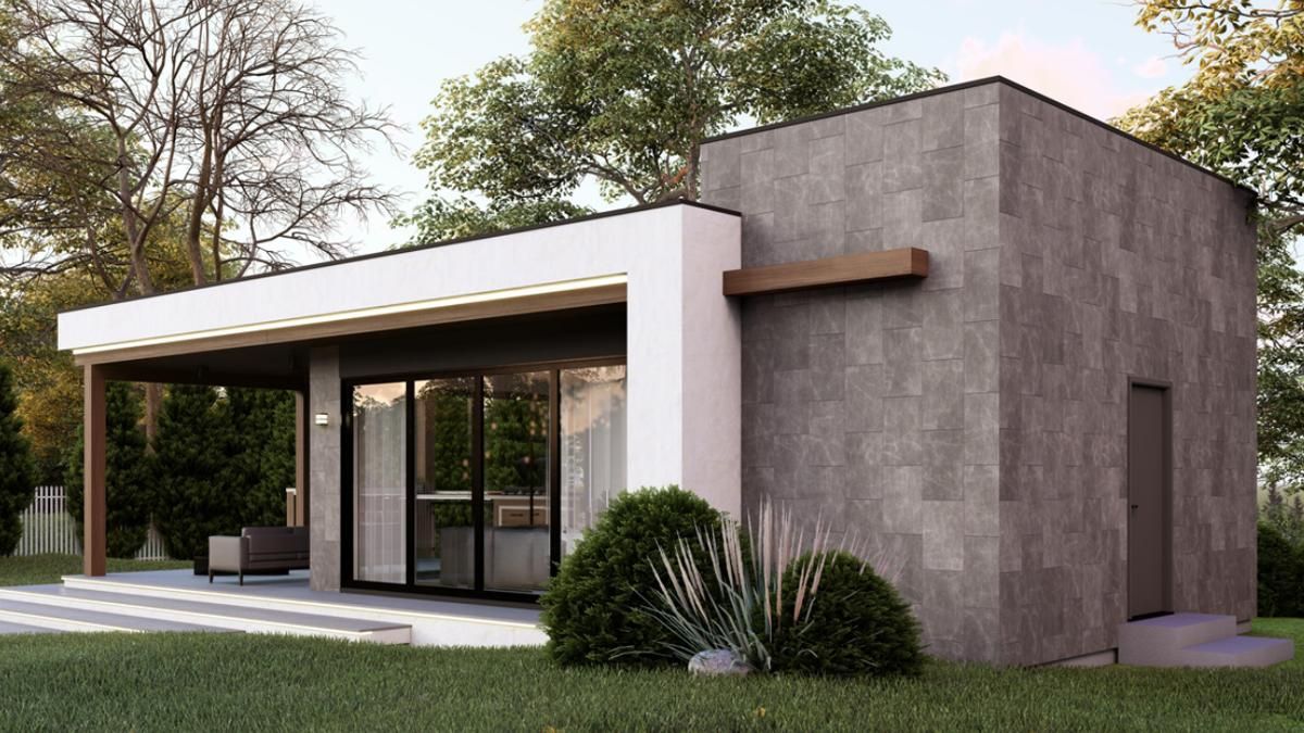 Modern 40 house plan render
